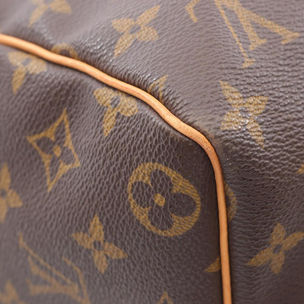 Louis Vuitton Canvas Brown Bag Leather Keepall Monogram Boston - Picture 7 of 9